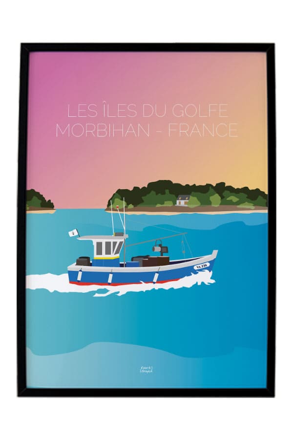 Affiche Les îles du Golfe - Morbihan