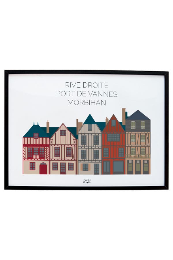 Affiche Rive droite du port de Vannes