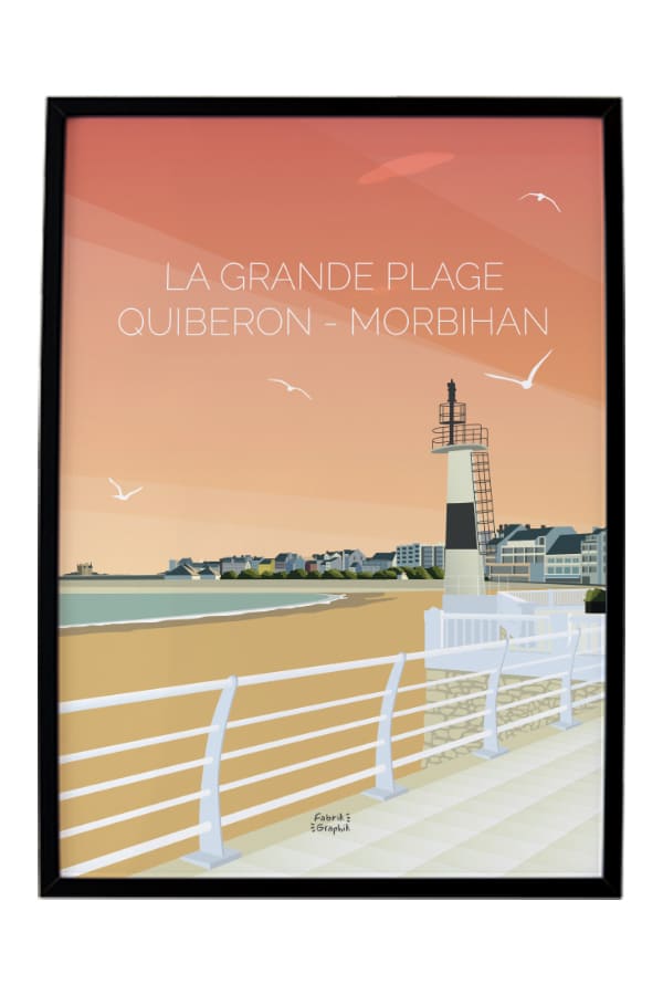 Affiche la grande plage de Quiberon